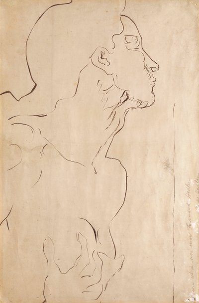 研究“感觉I”（纸上的印度墨水） 作者 费迪南德·霍德勒