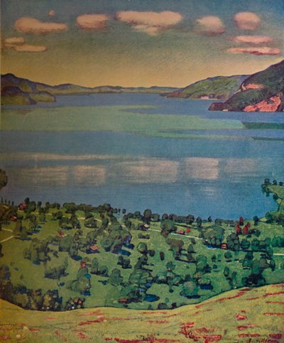 图恩湖，摄于1910年，位于莱西根（Leissigen）。 作者 费迪南德·霍德勒