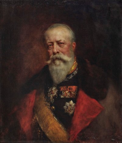 巴登大公腓特烈一世的肖像，1826-1907。 作者 费迪南德·凯勒