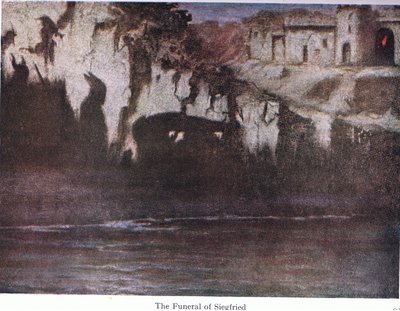 Siefried的葬礼，插图来自Wagners Operas酒吧故事。作者：George Harrap＆Co Ltd 1932 作者 费迪南德·莱克