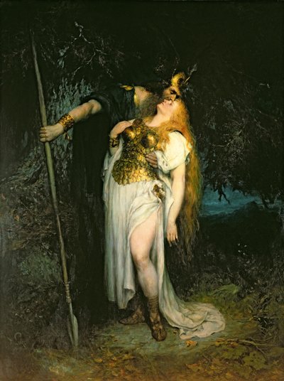 沃坦招标告别布伦希尔德，1908年 作者 Ferdinand Leeke