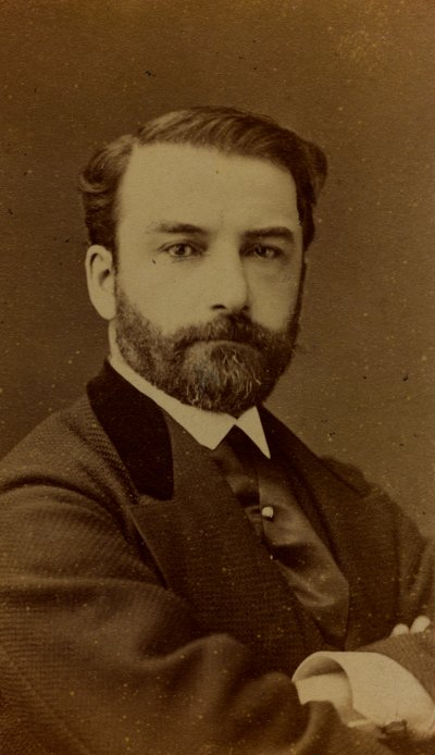法国画家Leon Joseph Florentin Bonnat的肖像;名片 作者 费迪南德·穆尼尔（Ferdinand Mulnier）