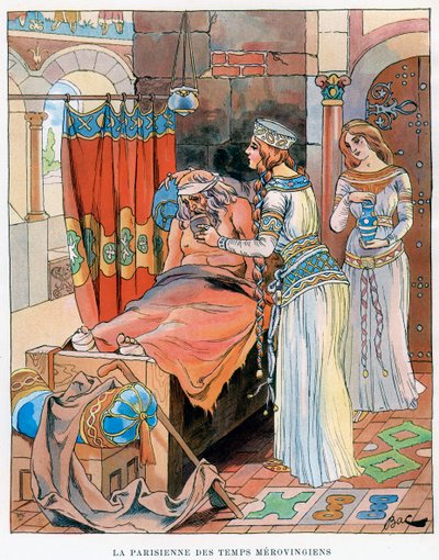 Merovingians时期的巴黎女人，公元5-8世纪，c1870-1950。 作者 费迪南德·西吉斯蒙德·巴克