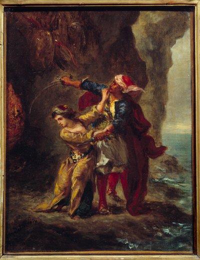 Abydos fiancee. (The Bride of Abydos) Illustration of George Gordon Byron