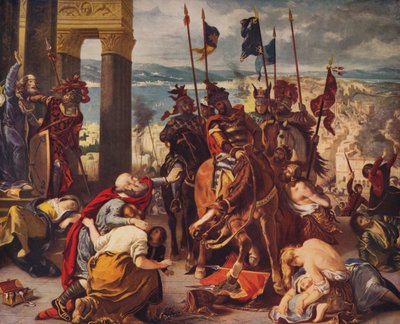 十字军进入君士坦丁堡，1840年，c1915年 作者 Ferdinand Victor Eugene Delacroix