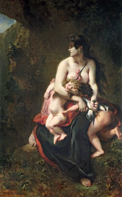 美狄亚，1838年 作者 费迪南德·维克多·尤金·德拉克罗瓦