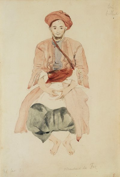 非斯商人，约1832年 作者 费迪南德·维克多·尤金·德拉克罗瓦