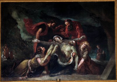尤金·德拉克罗瓦 (Eugene Delacroix) (1798-1863) 1844 年作画 3.55 x 4.75 m 教堂 Saint-Denis du Saint-Sacrement 在巴黎。 作者 费迪南德·维克多·尤金·德拉克罗瓦