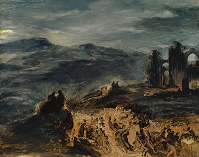 女巫的安息日，1831-33 作者 费迪南德·维克多·尤金·德拉克罗瓦