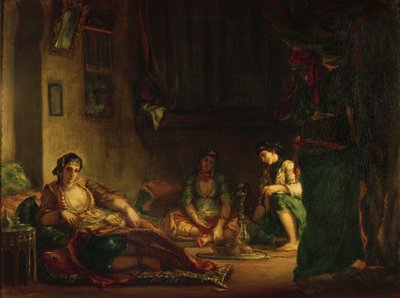 1847年至1849年阿尔及尔的妇女在他们的后宫 作者 费迪南德·维克多·尤金·德拉克罗瓦
