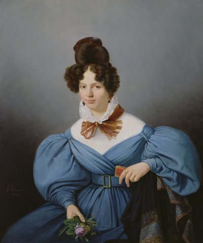 一位夫人的肖像，c.1830 作者 Ferdinand Wachsmuth
