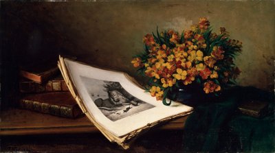石版画静物画，十九世纪 作者 费迪南德·瓦格纳