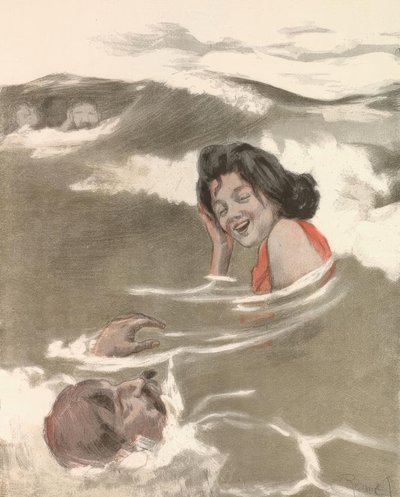 在《海浪游戏》 -《亲切的小姐》中，海洋屹立着 作者 费迪南德·冯·雷兹尼切克