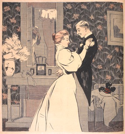 订阅 "新婚之夜"。一对已婚夫妇 作者 费迪南德·冯·雷兹尼切克