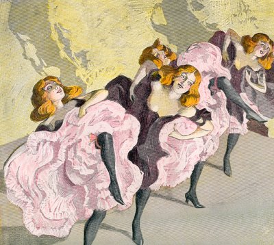 康康，以费迪南德·冯·雷兹尼切克 (Ferdinand Von Reznicek) c.1906 之后。 Eduard Fuchs 于 1909 年出版的《从中世纪到现在的道德史图解》。 作者 费迪南德·冯·雷兹尼切克