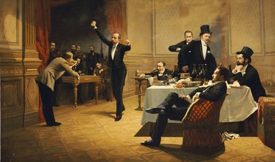 晚餐聚会，1837年 作者 费伦茨·帕茨卡（Ferencz Paczka）