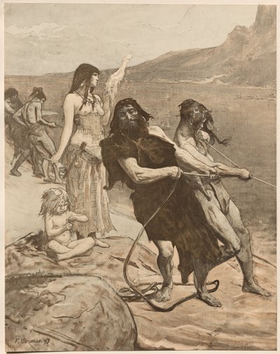 拉古斯特（CitéLacustre），1897年。 作者 费尔南德·科尔蒙（Fernand Cormon）