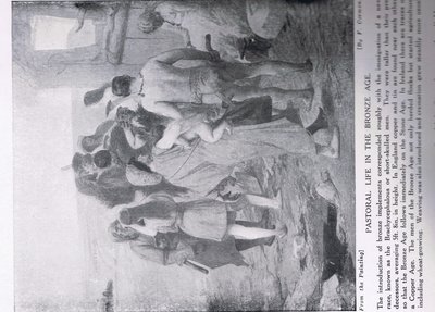 青铜时代的田园生活，来自&39;哈钦森的国家历史&39;，c.1910 作者 费尔南德·科尔蒙（Fernand Cormon）