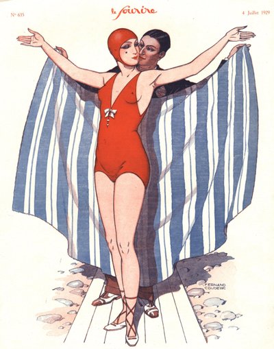 《Le Sourire》封面，1929 年 7 月（彩色平版印刷） 作者 费尔南德·库德克
