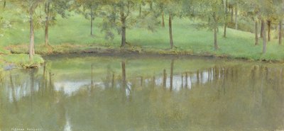 Fosset; Still Water，c.1894 作者 费尔南德·科诺普夫