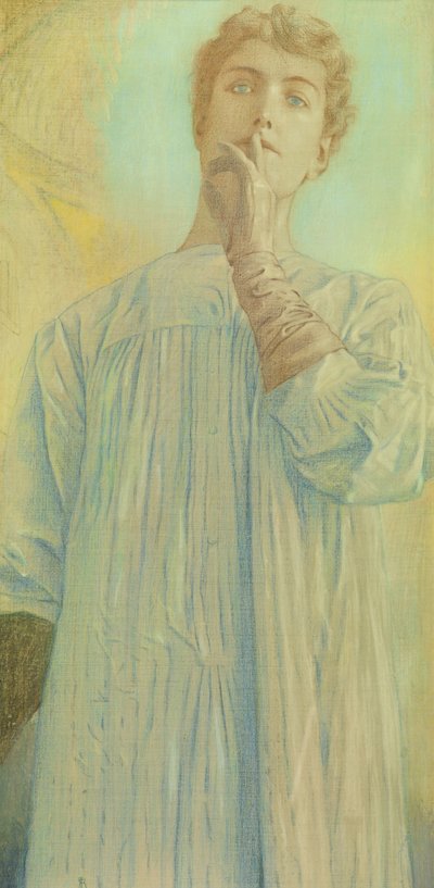 沉默，1890年。 作者 费尔南德·科诺普夫