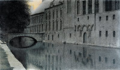 佛兰德斯的纪念品。一条运河，1904年。 作者 费尔南德·科诺普夫