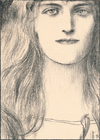 头朝前，1898年 作者 费尔南德·科诺普夫