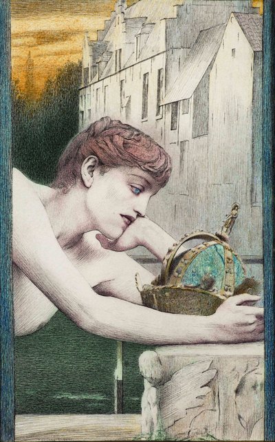 一座死城。与乔治·罗登巴赫（Georges Rodenbach），1889年。 作者 费尔南德·科诺普夫