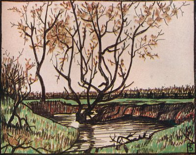 小溪》，约1919年 作者 费尔南·斯库弗莱尔