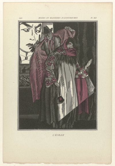 现代模式与方法》，1922 年，第 12 插图：屏风 作者 费尔南德·西蒙