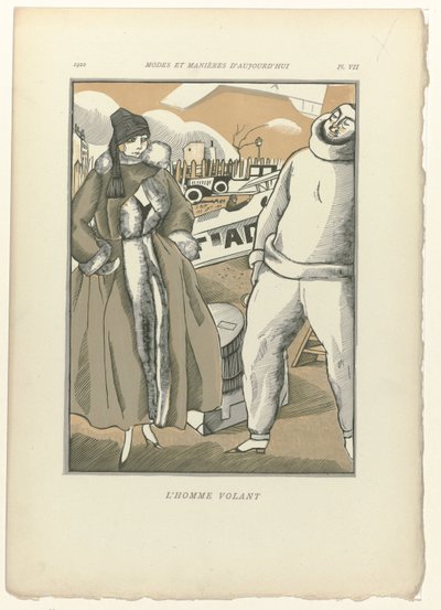 现代模式与方式》，1922 年，第 7 插图：飞人 作者 费尔南德·西蒙