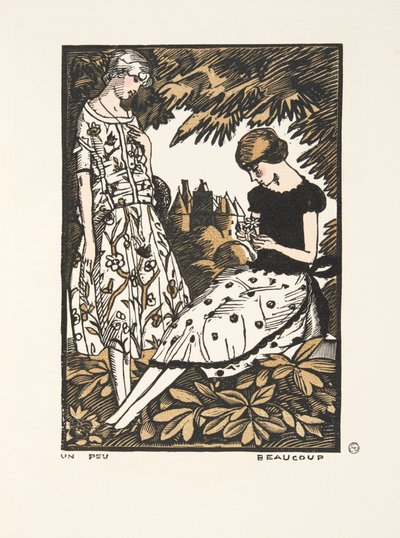 一小部分，很多，来自时装系列，1920年（模版印刷） 作者 费尔南德·西蒙