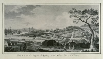 马拉斯皮纳，亚历杭德罗（1754-1809 年）。意大利-西班牙航海家和探险家；费尔南多-布兰比拉（1763-1834 年）。画家。澳大利亚（18 世纪）。新南威尔士的英国殖民地。费尔南多-布兰比拉为亚历杭德罗-马尔的科学考察绘制的插图 作者 费尔南多·布朗比拉