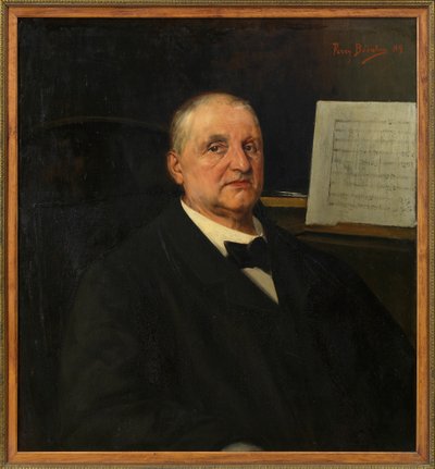 安东-布鲁克纳1824-1896年的画像，1889年。 作者 贝拉顿渡轮