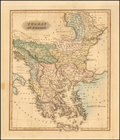 小菲尔丁-卢卡斯绘制的 1823 年欧洲土耳其地图 作者 小菲尔丁·卢卡斯