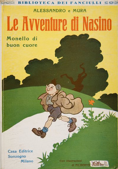 纳西诺历险记的封面，Alessandro和Mura的善良小子，c.1920 作者 菲利伯托·斯卡普凯利