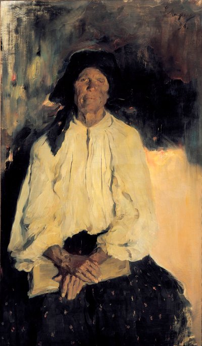 Portrait of an old lady 作者 菲利普·安德烈耶维奇·马里亚温