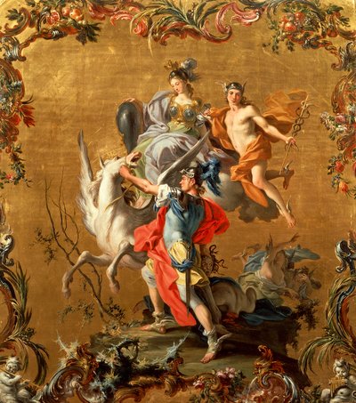 飞马的诞生》，作者是菲利普-法尔恰托雷（活跃于1728-1768）。 作者 Filippo Falciatore