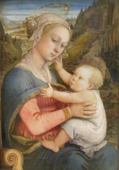 德语：Maria mit Kind 圣母与孩子 作者 菲利波·利皮（Filippo Lippi）