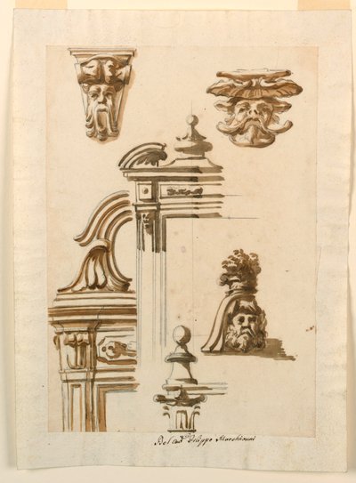 绘画，建筑研究，1750-90 年 作者 菲利波·马基奥尼（Filippo Marchionni）
