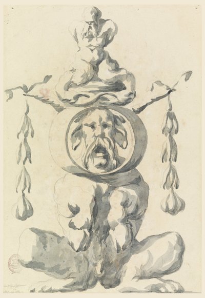 素描，怪诞人物，1550-1625 年 作者 菲利波·马基奥尼（Filippo Marchionni）