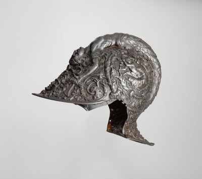 Burgenet，1543（钢，黄金，纺织品） 作者 菲利波·内格罗利（Filippo Negroli）