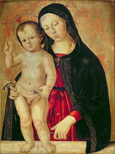 圣母与圣婴（油画） 作者 Fiorenzo di Lorenzo
