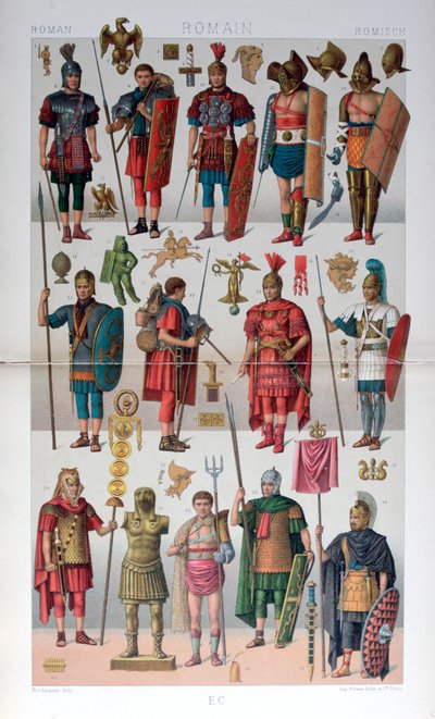 罗马军事和角斗士服装，c1800-1836 作者 菲尔丁·迪多