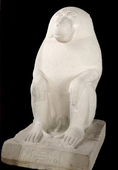 狒狒，中国，可能是第七王朝（石灰岩） 作者 First Intermediate Period Egyptian