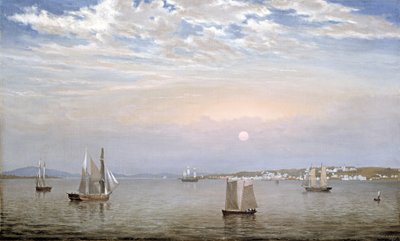 Castine Harbour and Town，1851 作者 费兹·亨利·莱恩