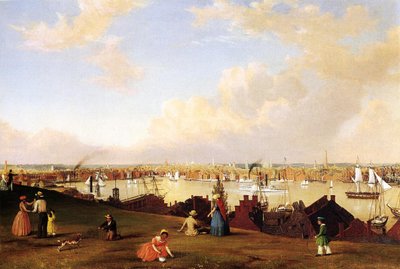 巴尔的摩的看法，c.1850 作者 费兹·亨利·莱恩