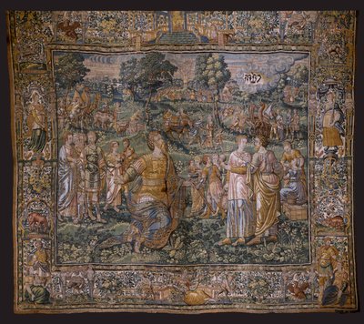 佛兰德挂毯系列：亚伯拉罕的历史亚伯拉罕的使命》（La Vocación de Abraham）。约 1575-1600 年。 作者 佛兰芒学校