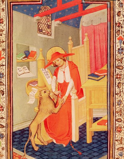 Fol.310v圣杰罗姆，来自Don Duarte的小时书 作者 佛兰芒学校