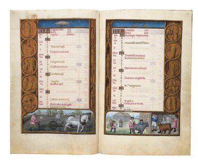 根特或布鲁日《罗斯柴尔德时报》的对开本，约1505年 作者 佛兰芒学校